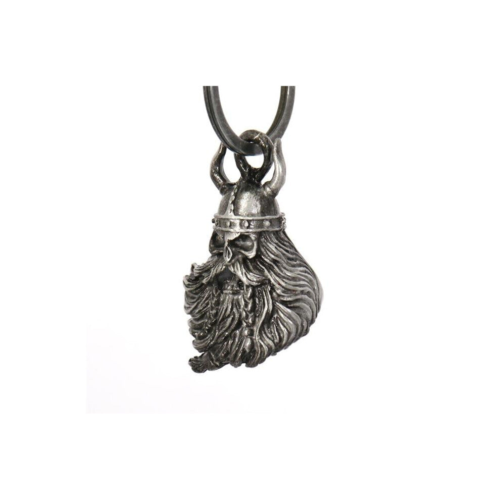 Hot Leathers BEM1004 Bearded Viking Bell Pendant - Silver