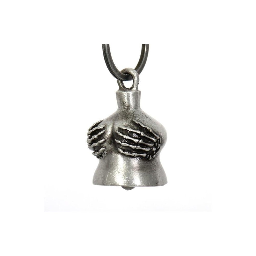 Hot Leathers BEM1001 Skeleton Handful Bell Pendant - Silver