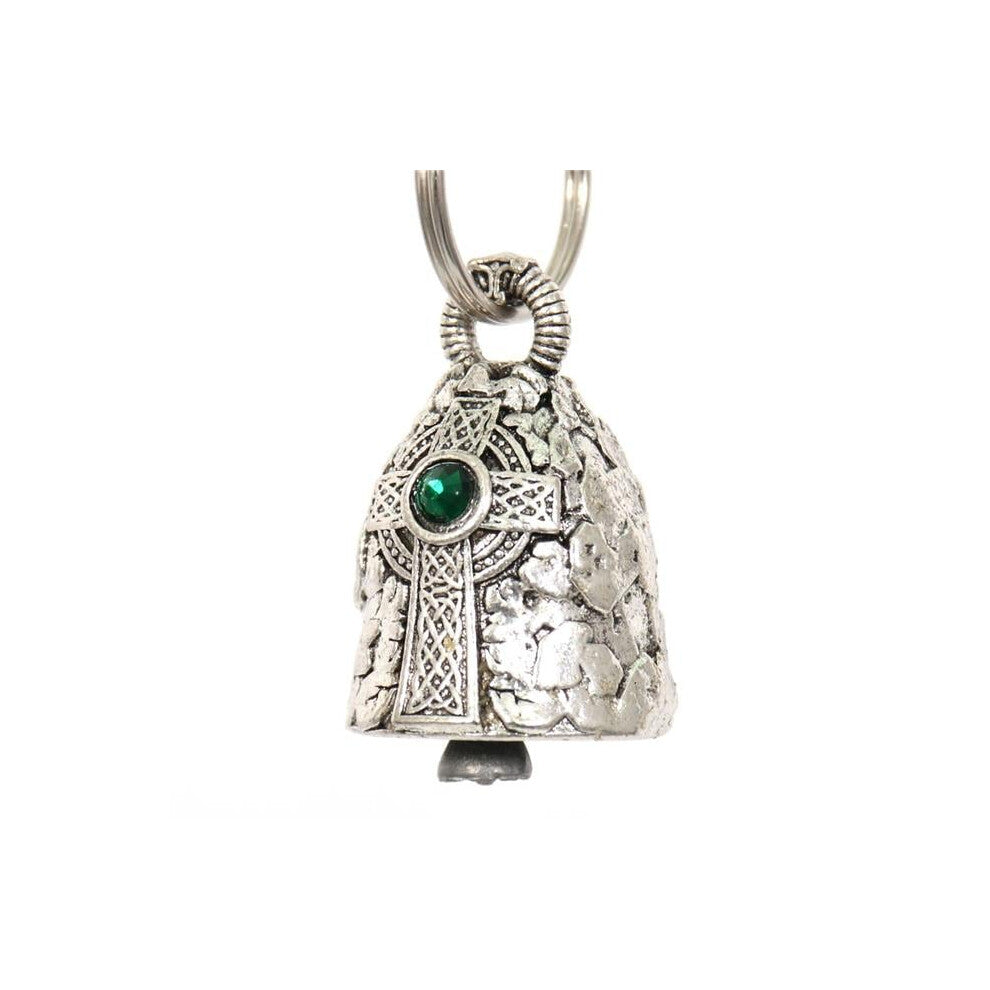 Hot Leathers BEM1008 Celtic Cross Stone Bell Pendant - Green