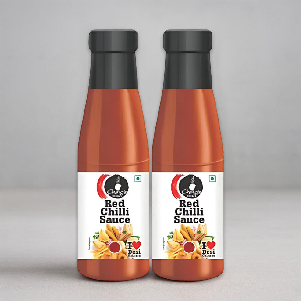 Chings Red Chilli Sauce 200g-(Pack of 2) |  Spicy & Tangy Chinese-Style Hot Sauce | Perfect for Cooking & Dipping
