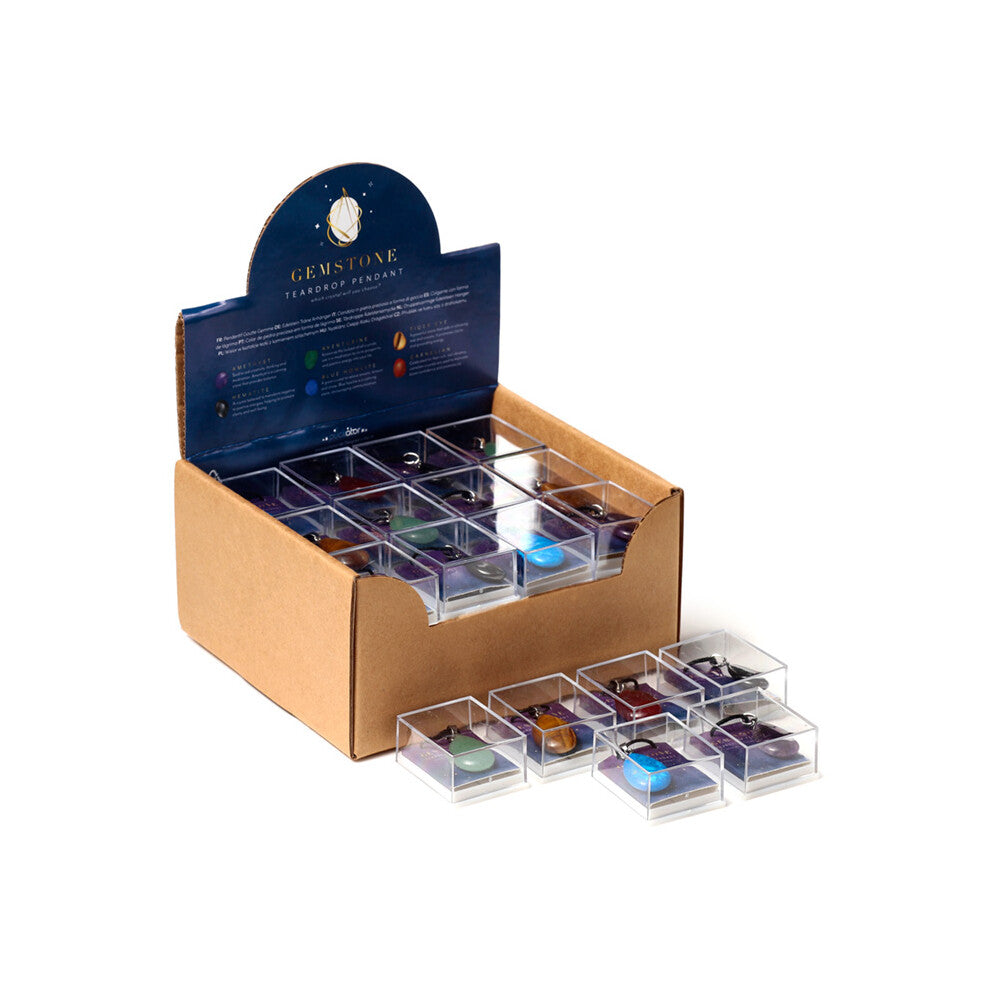 Gemstone Pendant - Teardrop Gothic Fantasy & New Age