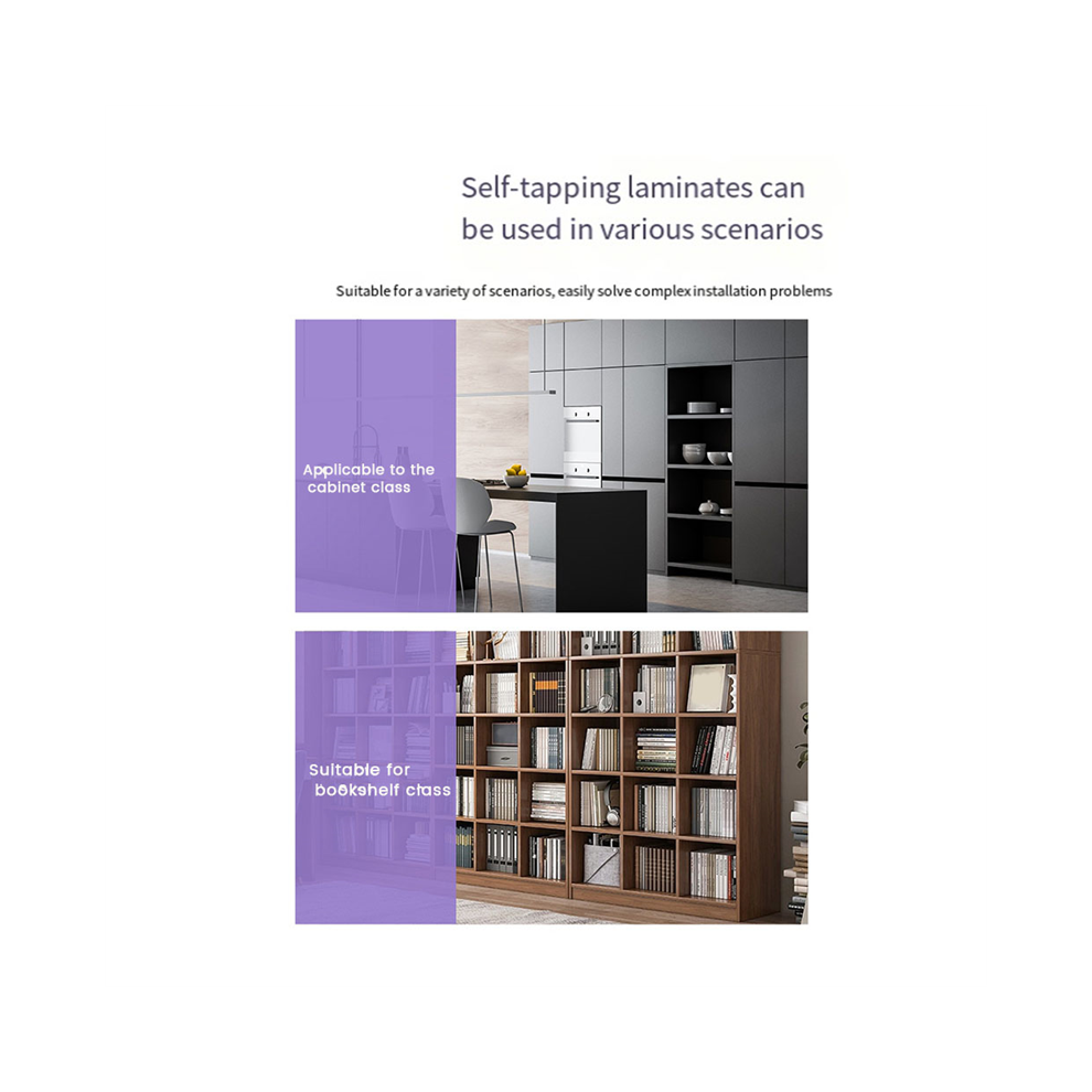 Self-Tapping Screws Cabinet Laminate Support, Shelf Holder Steel Pin Peg Self Drilling Screws, for Bookshelves