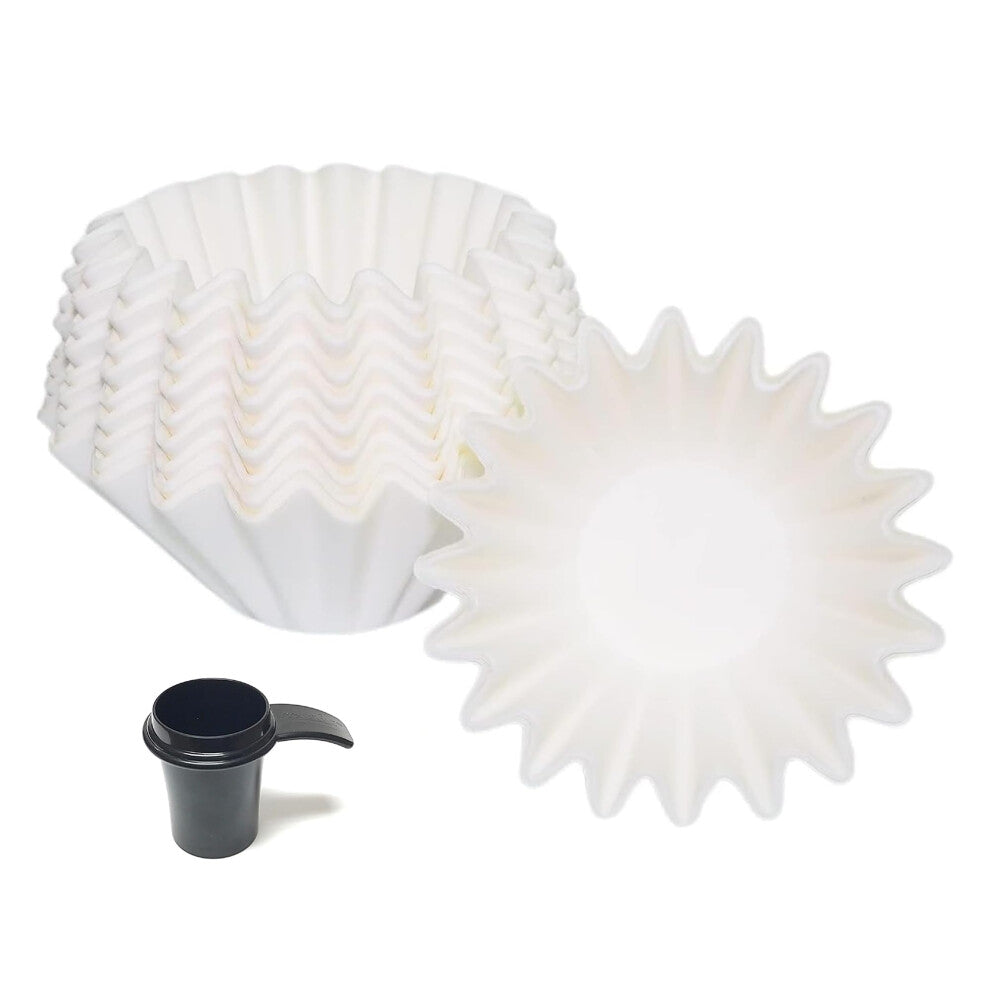 GoldTone 100 Pack Coffee Filters 1-2 Cup Basket Paper Coffee Filters for Mini Mr Coffee  Single Serve Coffee Pot  Pour Over Coffee Makers with 1 OZ Sc