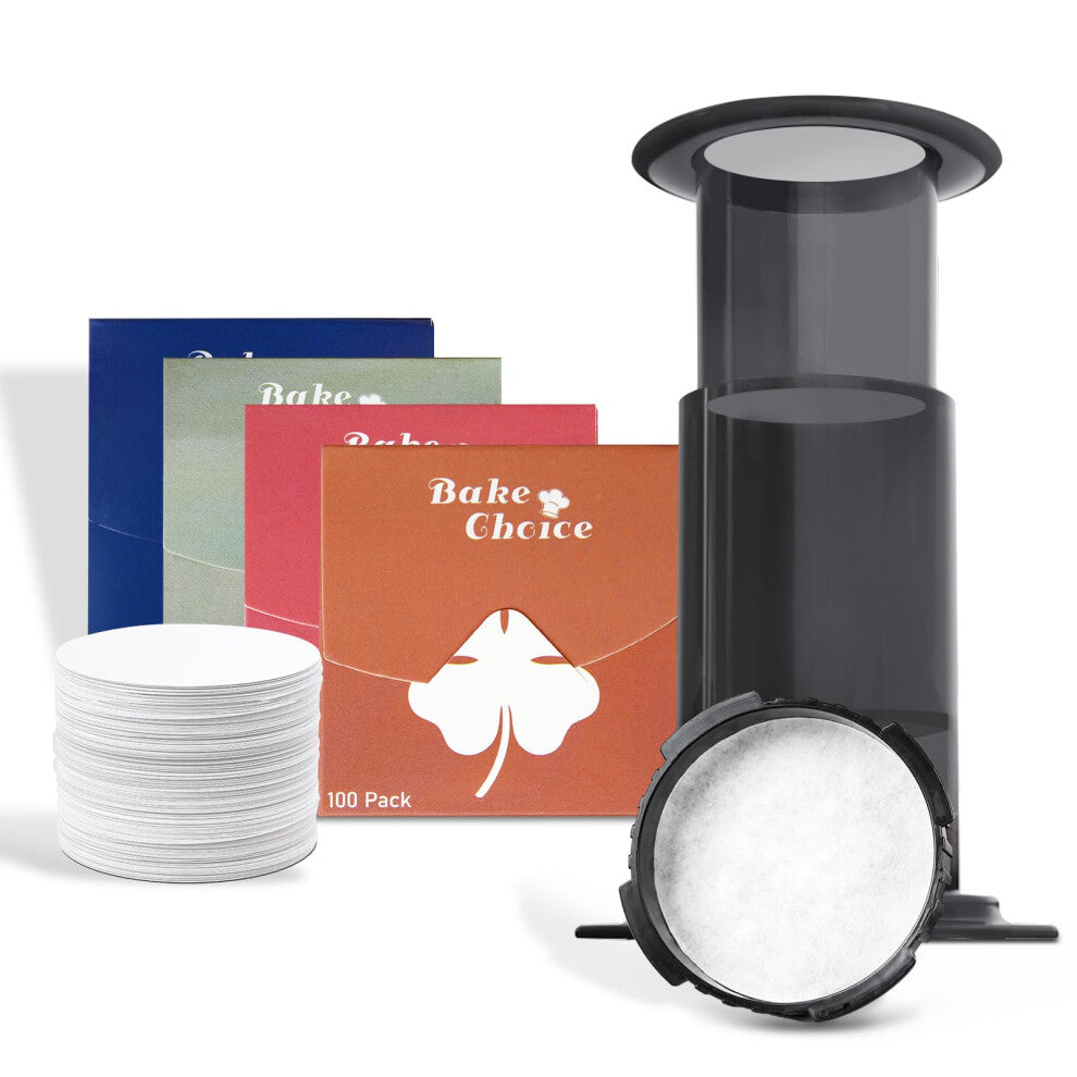 Portable 400-Count Replacement Paper Filters  4-Pack - Conveniently Sealed  Disposable Coffee Filters Paper Compatible with Aeropress Coffee Makers an