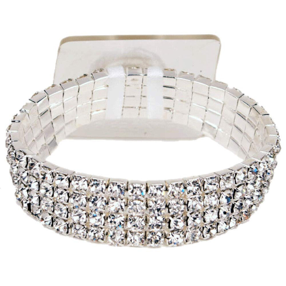 Fitz Design Corsage Bracelet-Rock Candy Dazzle Lawn Garden  White
