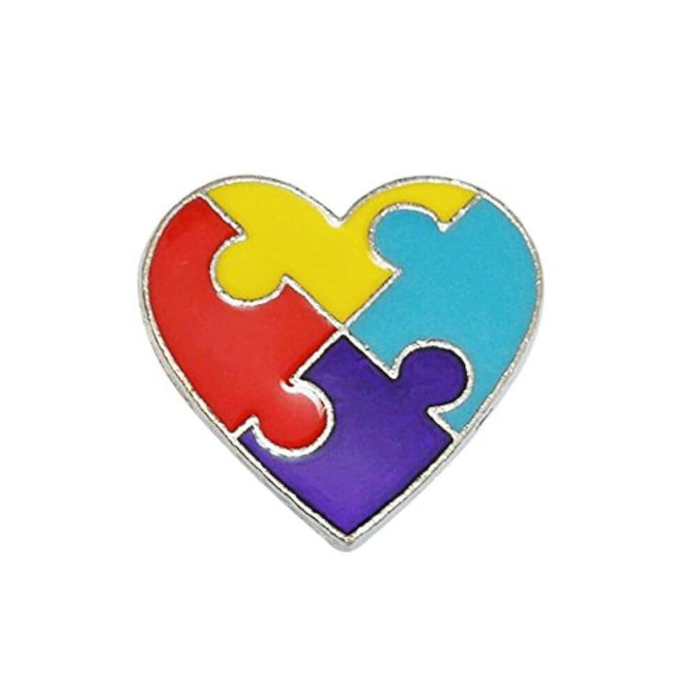Autism Awareness Puzzle Heart Lapel Pin