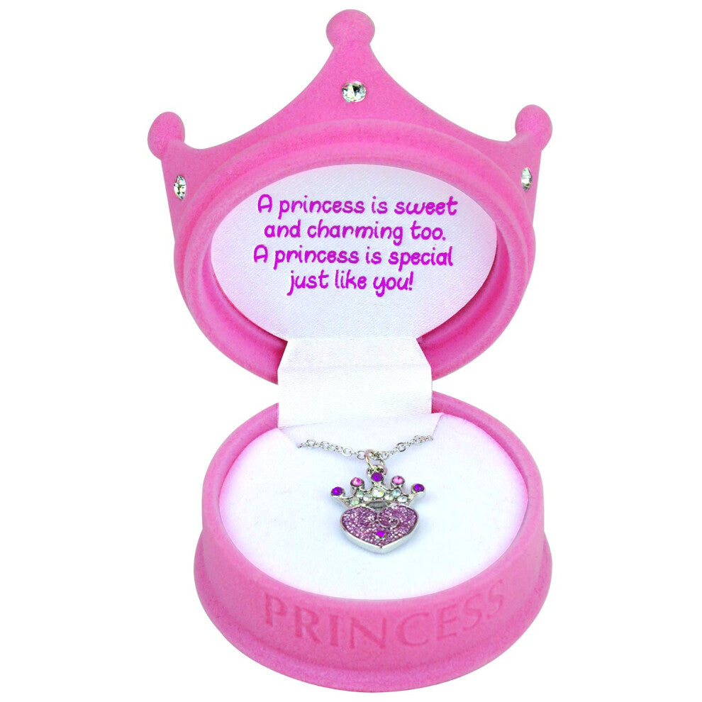 Expressively Yours Princess Sparkling Crown Pendant  Light Pink
