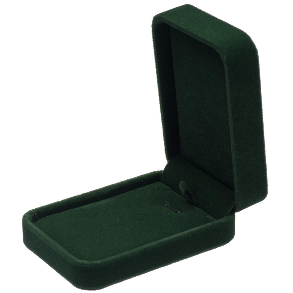Giftop Classic Velvet Jewelry Gift Box Case for Necklace Pendant (Green)