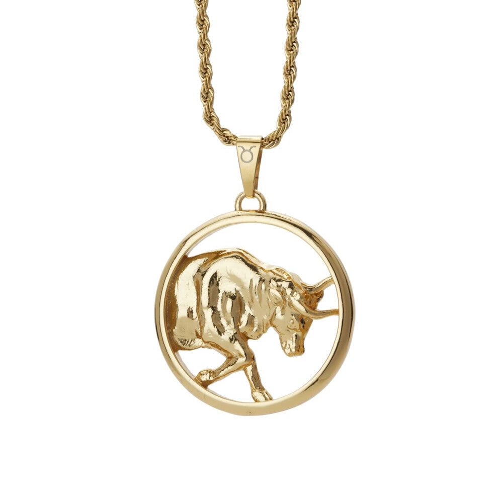 Eternal Rose 24k Gold-Dipped Taurus Zodiac Necklace With Star Sign Constellation Pendant
