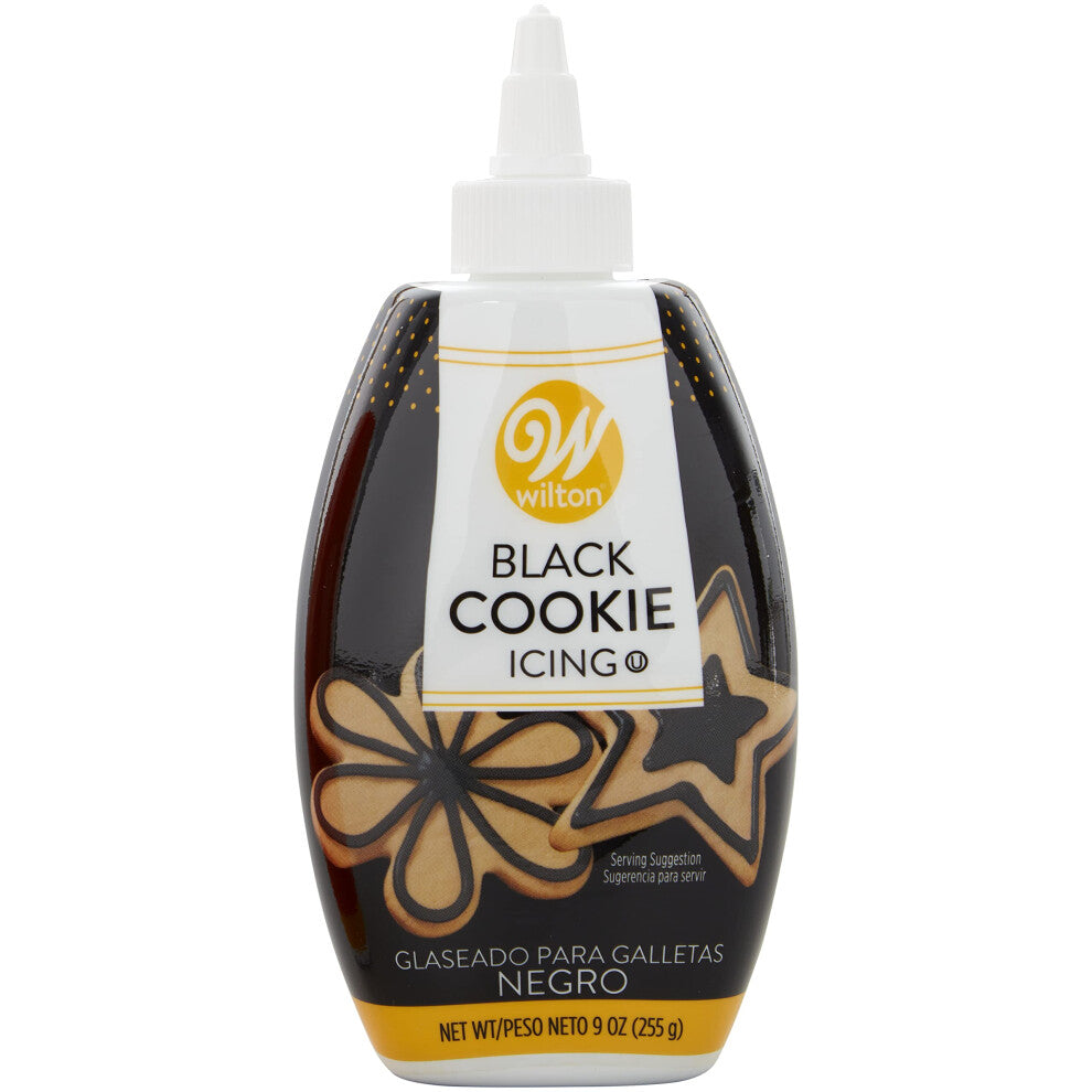 Wilton Cookie Icing - Quick  Easy-To-Use and Ready for Cake and Cookie Decorations  9 Ounce  Black