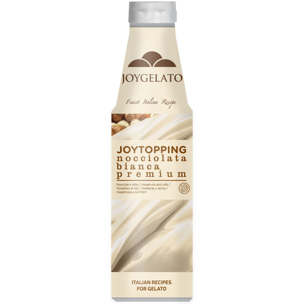 Joygelato Joytopping - Ice Cream Topping Sauce - Hazelnut & White Chocolate Flavour - 900g