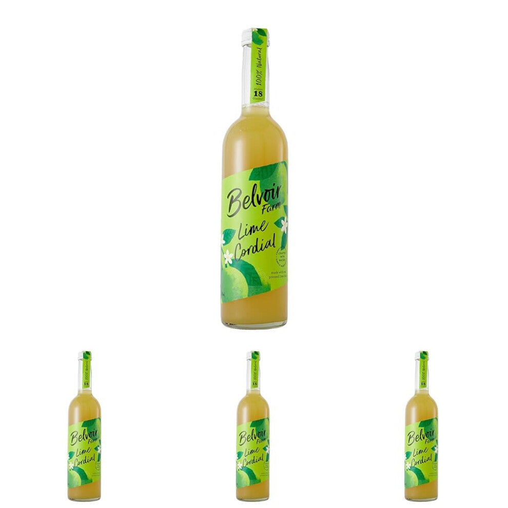 Belvoir Farm Lime Cordial - Fresh Pressed Lime Juice | Zingy Citrus Taste | Traditional Family Recipe | 100% Natural Ingredients | Suitable for