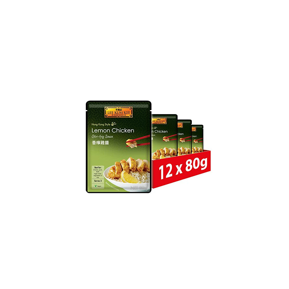 Lee Kum Kee Lemon Chicken Sauce, Vegan, 80 g (Pack of 12)