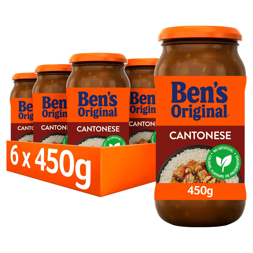 Ben's Original Cantonese Sauce Stir Fry Sauce Jar, Bulk Multipack 6 x 450g