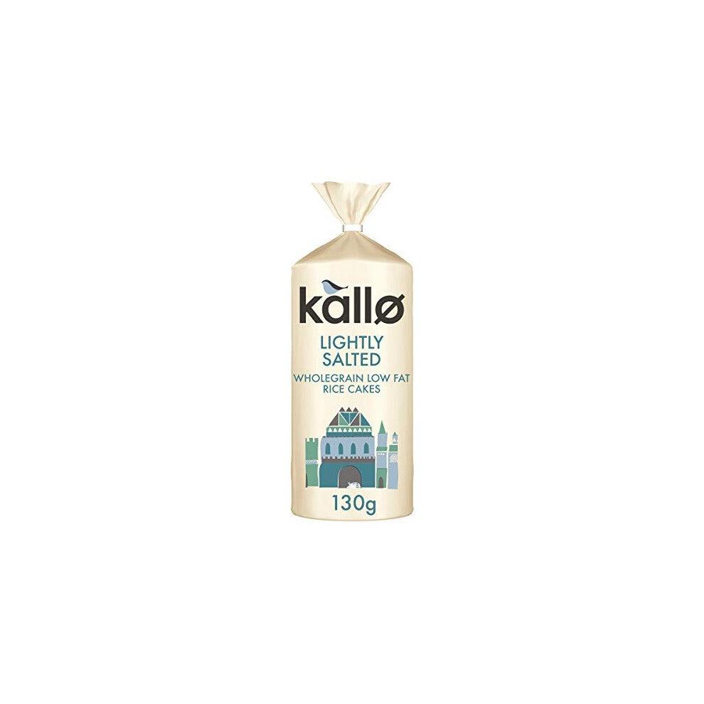 Kallo Lightly Salted Wholegrain Low Fat Rice Cakes, 12 x 130g