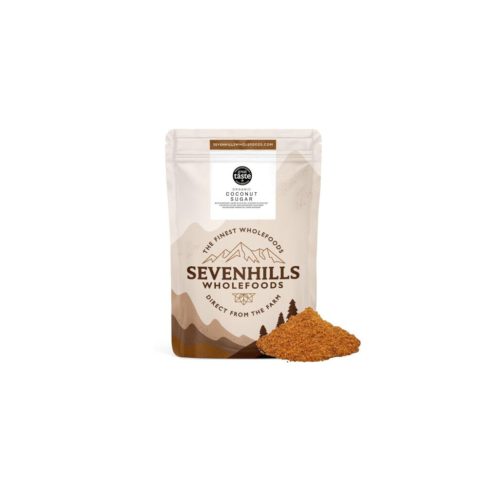 Sevenhills Wholefoods Organic Coconut Sugar 1.8kg, for Drinks, Desserts & Baking, Low GI Brown Sugar