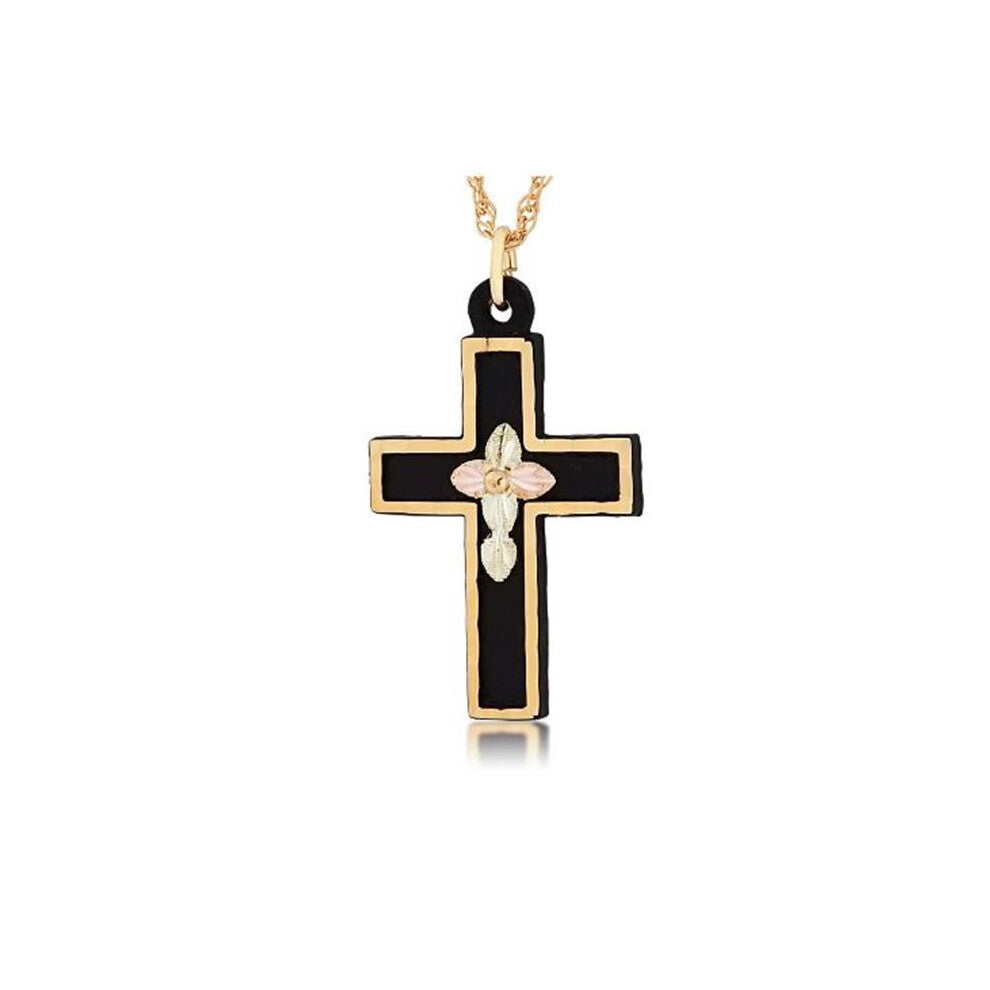 Landstroms G LCR605 Black Powder Coat Cross Pendant