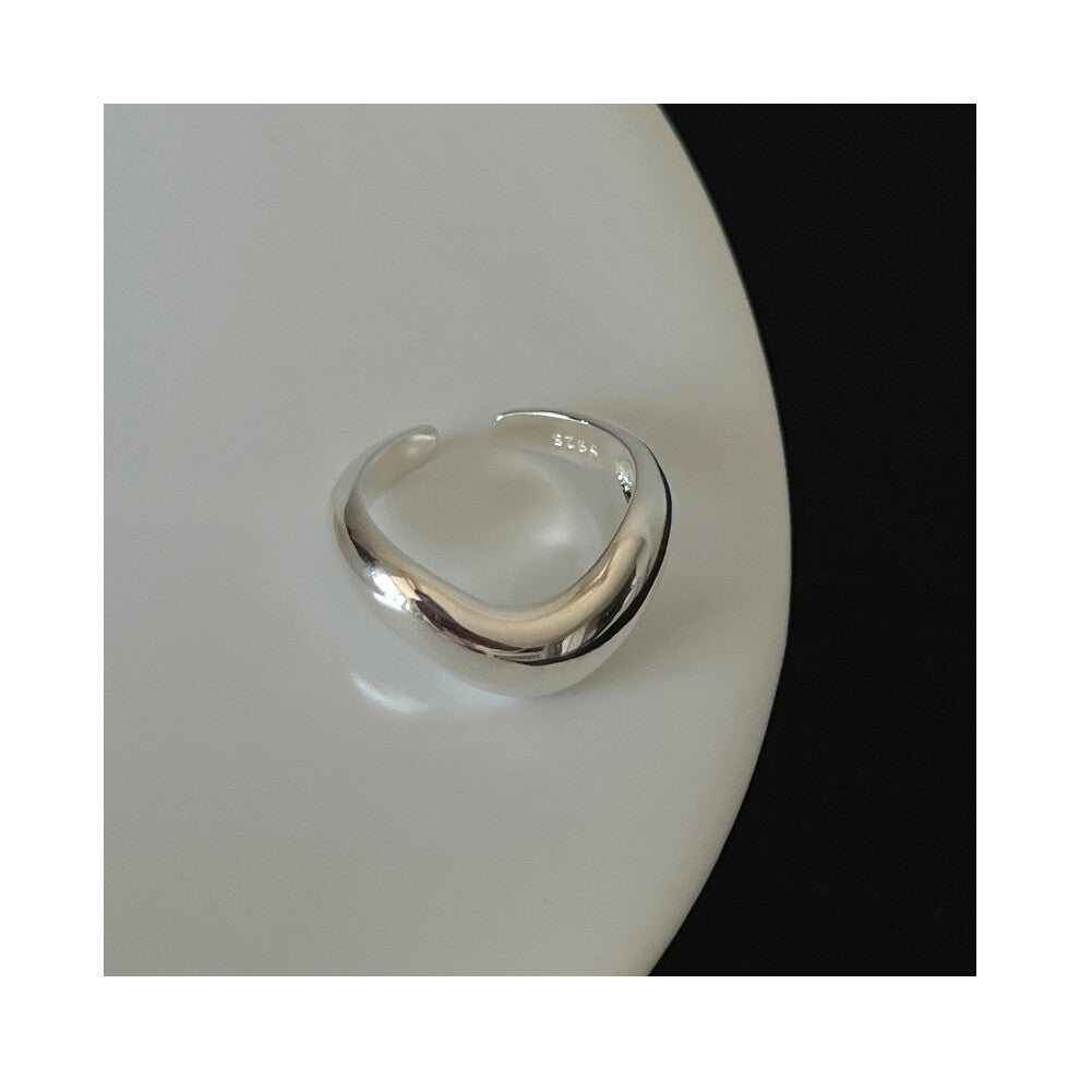 (J4297) Adjustable Chic Womens Ring With Distinctive Geometric Shape And Glossy Copper For Material Fashionistas