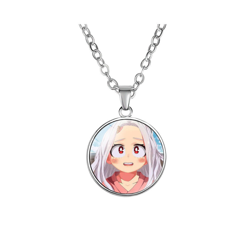 (19) My Hero Academia Necklace Alloy Glass Pendant Japanese Gifts Anime Derivative