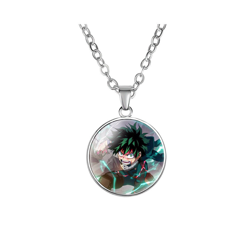 (21) My Hero Academia Necklace Alloy Glass Pendant Japanese Gifts Anime Derivative