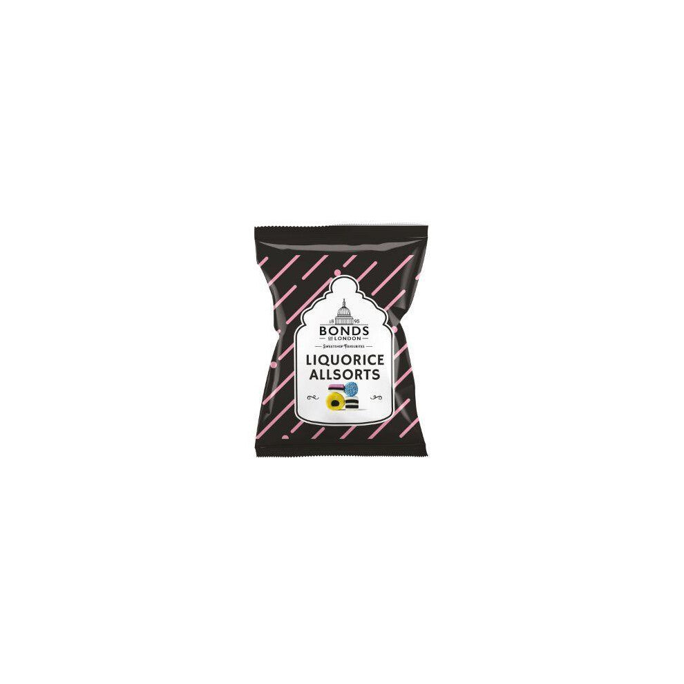 Bonds Liquorice Allsorts Bags | Delicious Treats | Coconut & Jelly Sweets | Old School Favourite | 130g | (Pack of 6)