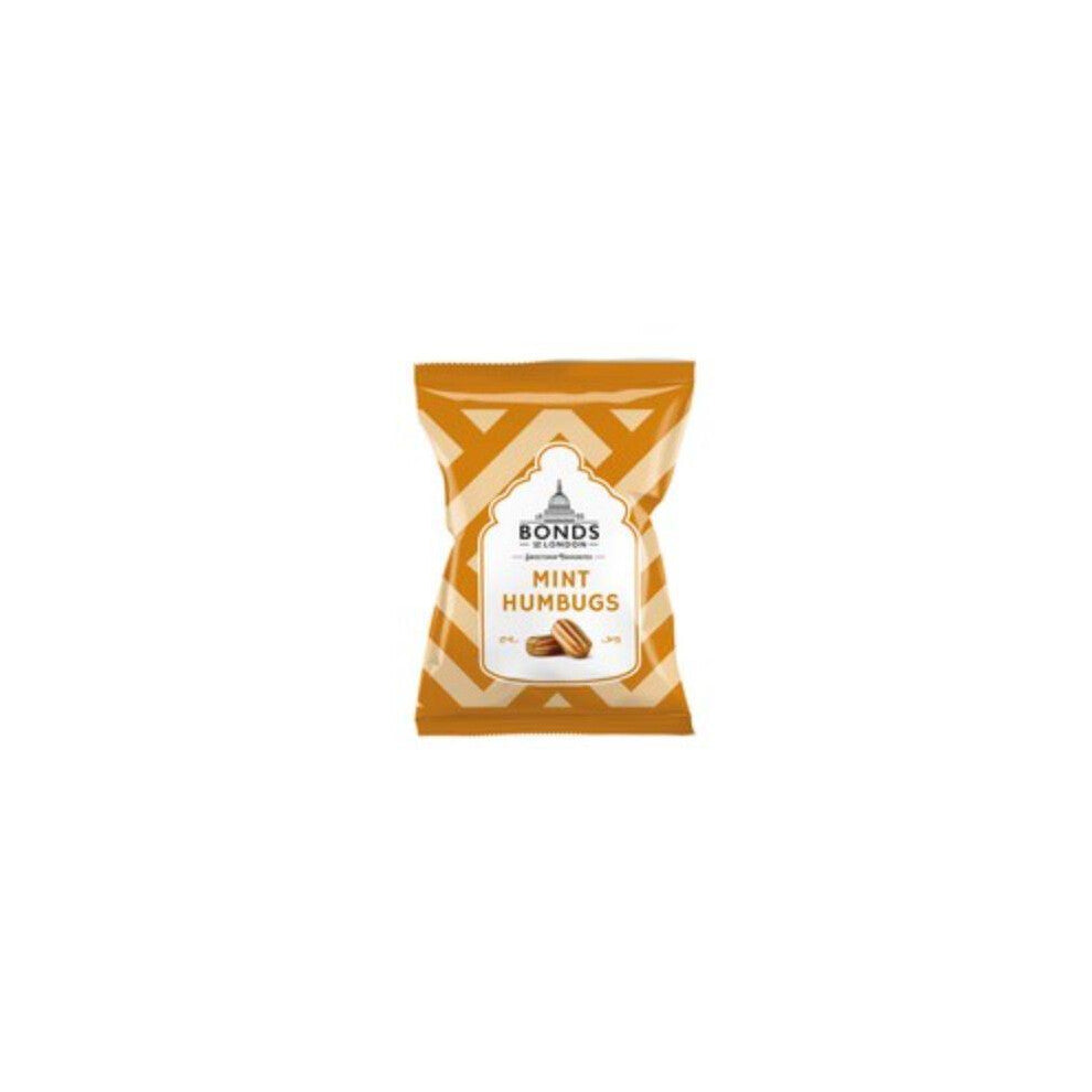 Bonds Mint Humbugs Bags | Boiled Sweet | Toffee Centre | Refreshing Treat | 120g | (Pack of 6)