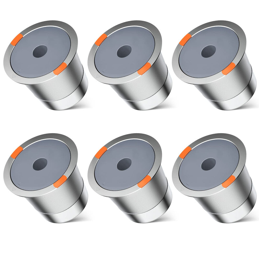 Reusable k Cup Coffee Filters Universal stainless steel Refillable k Cups Filter Use for Keurig 2.0 and 1.0 Coffee Makers-brewers (6pack)