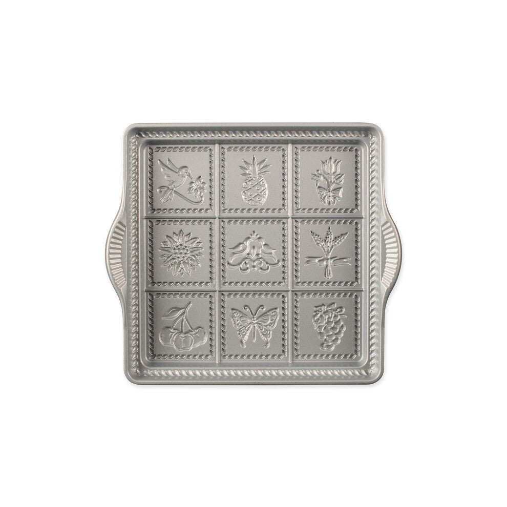 Nordic Ware English Shortbread Pan  9x9 Inches  Non-stick