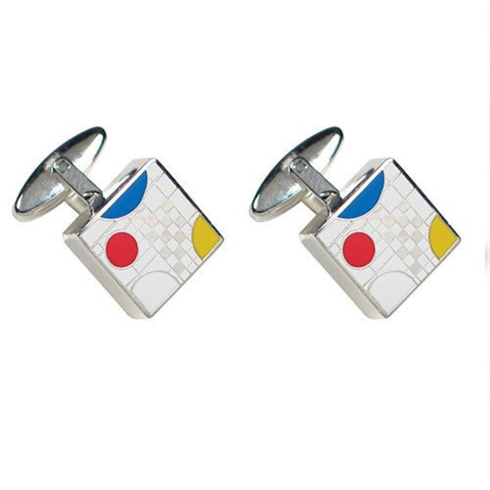 ACME Studio Playhouse White Cufflinks by Frank Lloyd Wright