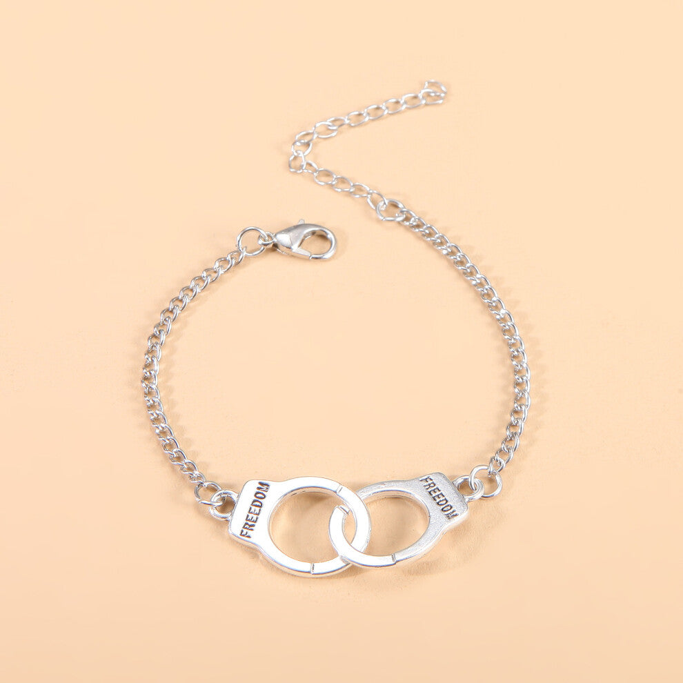 (StyleA) Chain Lock Collar Necklace Vintage Hanuff Style European And American Inspired Alloy Material Pendant Chic Necklace