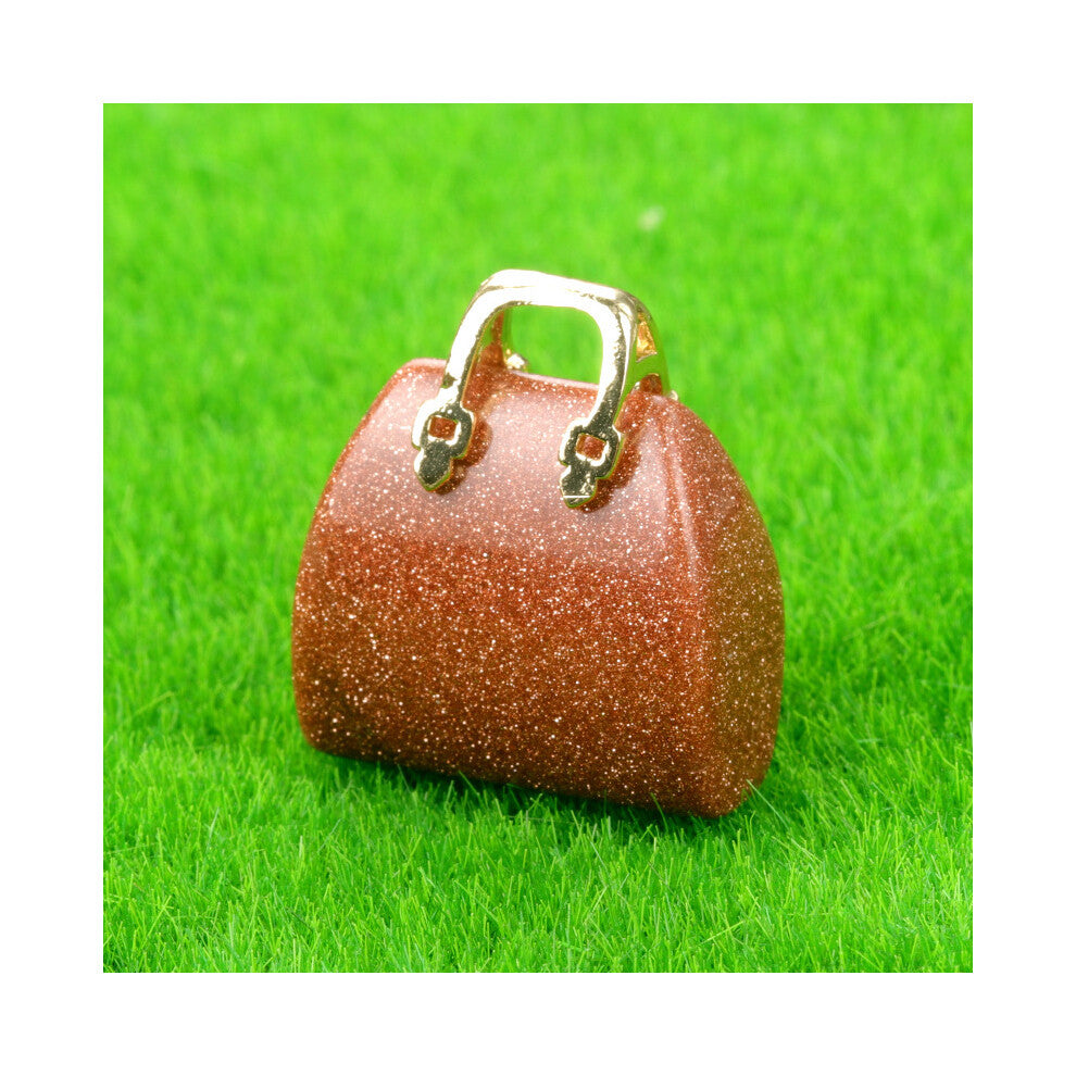 (Sands (single)) New natural crystal stone mini women's handbag amethyst pendant ins style powder crystal decoration