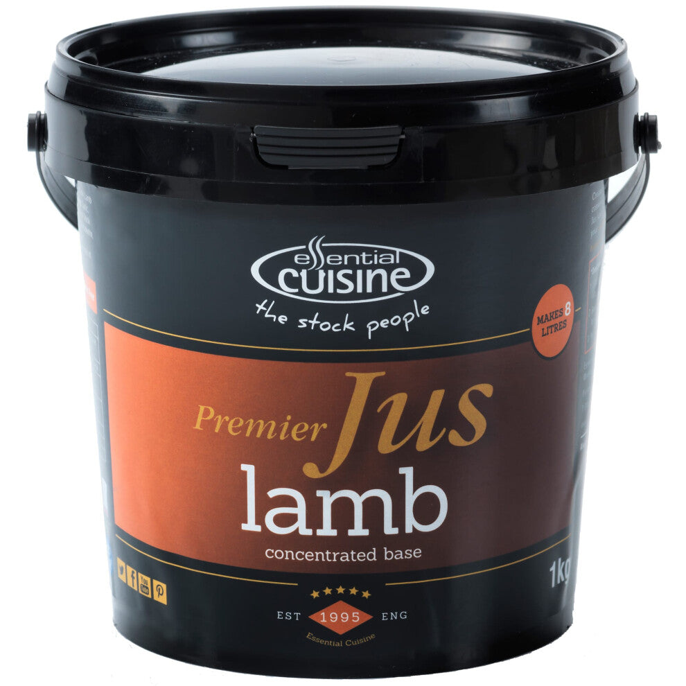 Essential Cuisine Premier Lamb Jus Paste, Gourmet Sauce - Intense Flavour, Ready in Minutes - Gluten-Free. - 1Kg