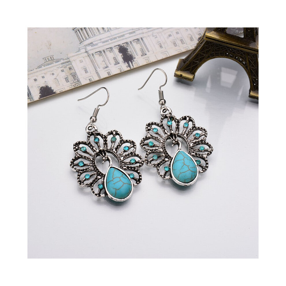 Malachite Natural Stone Earrings For Women Gemstone Earring Turquoise Pendant