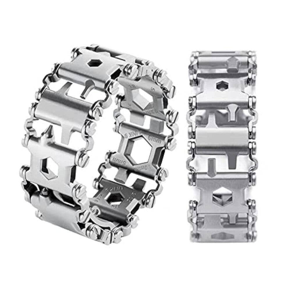 Ozzagar Multitool 29 in 1 Stainless Steel Multifunctional Bracelet  Travel Friendly  Survival Bracelet Suitable for Sailing  Travel  Camping  Hiking -
