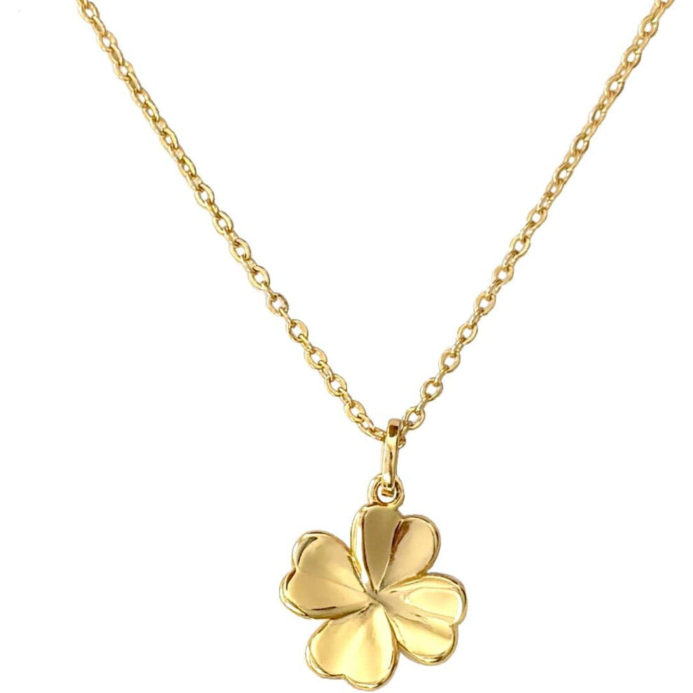 Four Leaf Clover Pendant Necklace for Women, 14K Gold Plated heart clover Necklace, Lucky Simple Dainty Necklace, Jewelry Gifts for Women, Christmas