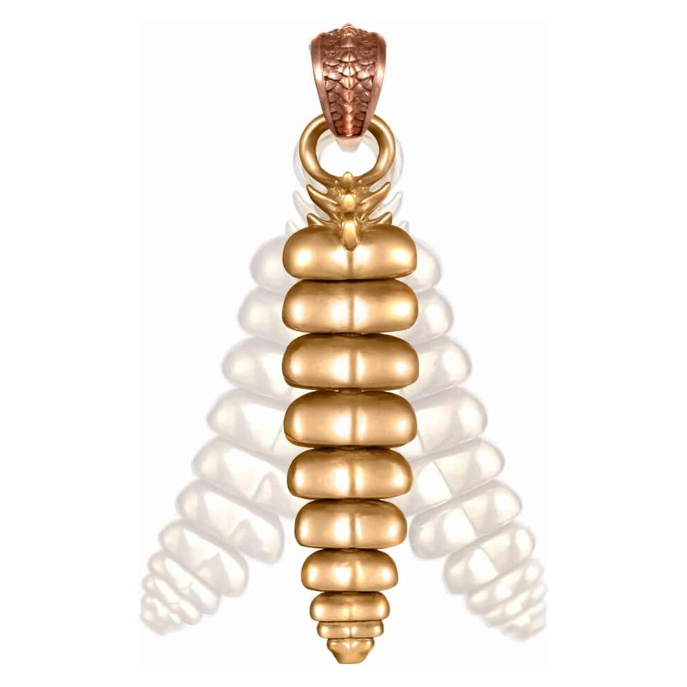 Rattlesnake Tail Pendant for Necklace Fidget Jewelry Rattle Gift for Women Men Snake Lovers