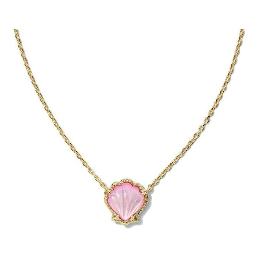 Shell Pendant Necklace in Gold, 18K Gold Plated Shell Pendant, Shell Necklace Jewelry for Women, Exquisite Copper Shell Pendant