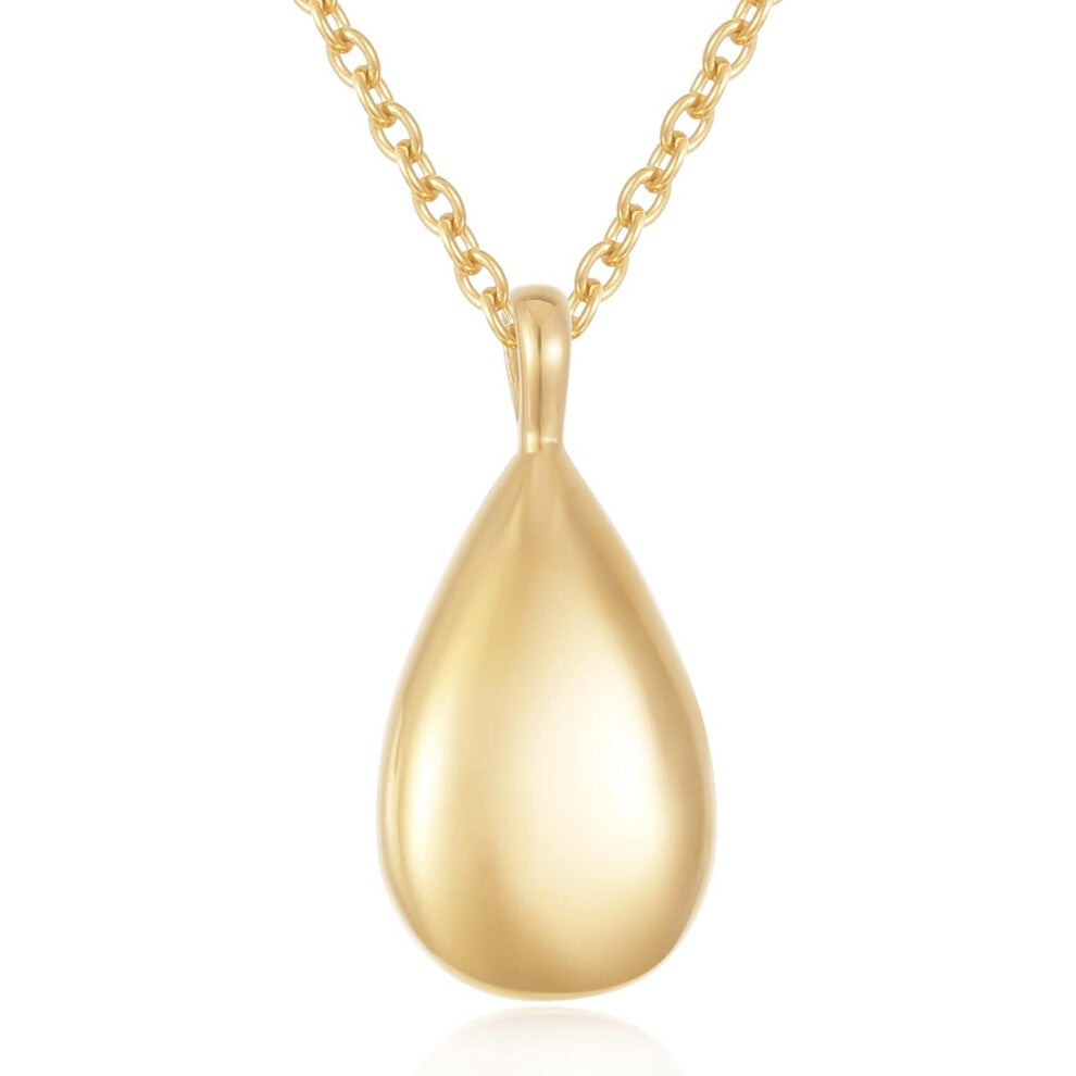 Teardrop Ashes Necklace Keepsake Urn Pendant Simple Elegant Cremation Memorial Jewelry for Women
