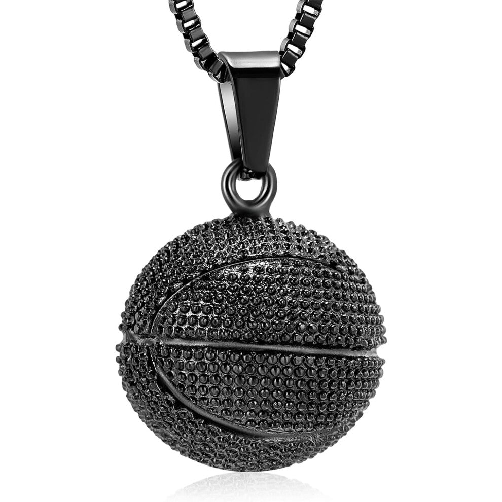 Basketball Hoop Cremation Jewelry for Ashes Stainless Steel Pendant Locket Keepsake Memorial Urn Necklace for Women Men