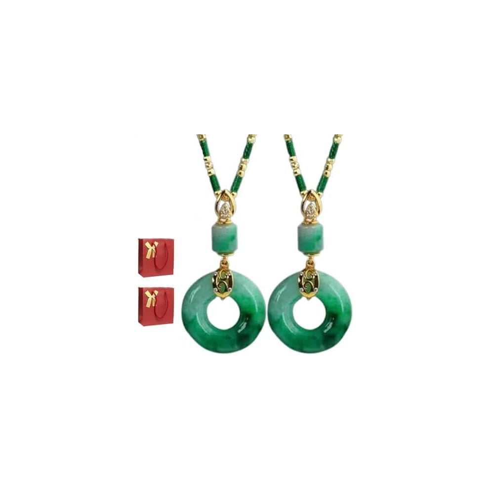 Hetian Jade Prayer Peace Buckle, Fashionable Statement Necklace for Women, Jade Necklace for Men, Lucky Peace Buckle Pendant, Sweater Chain Jade Pend