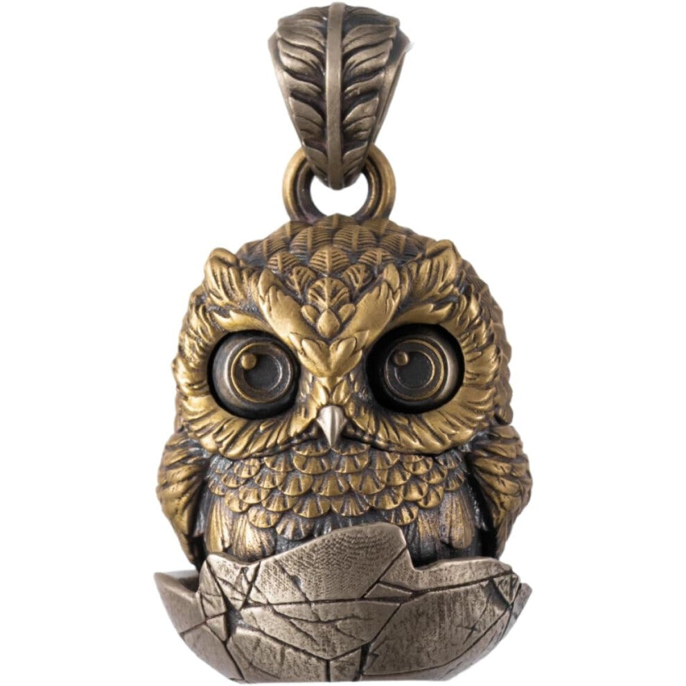 Owl Fidget Pendant for Necklace Owl Winking Pendant Jewelry Charm for Men Women