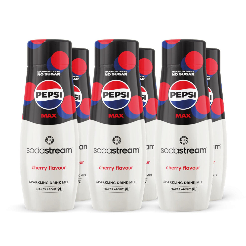 SodaStream Pepsi Max Cherry, Soda Mix for Carbonated Low Calorie Cherry Cola Flavoured Drink, Official Sparkling Soft Drink Flavour with No Sugar ? 44