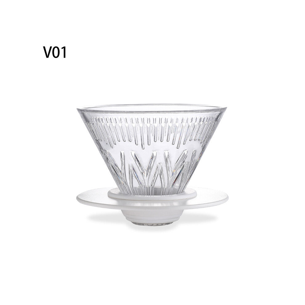 (V01 white) YRP Coffee filters dripper pour over V01 V02 coffee maker Conical coffee Tea filter cup hand drip reusable filter