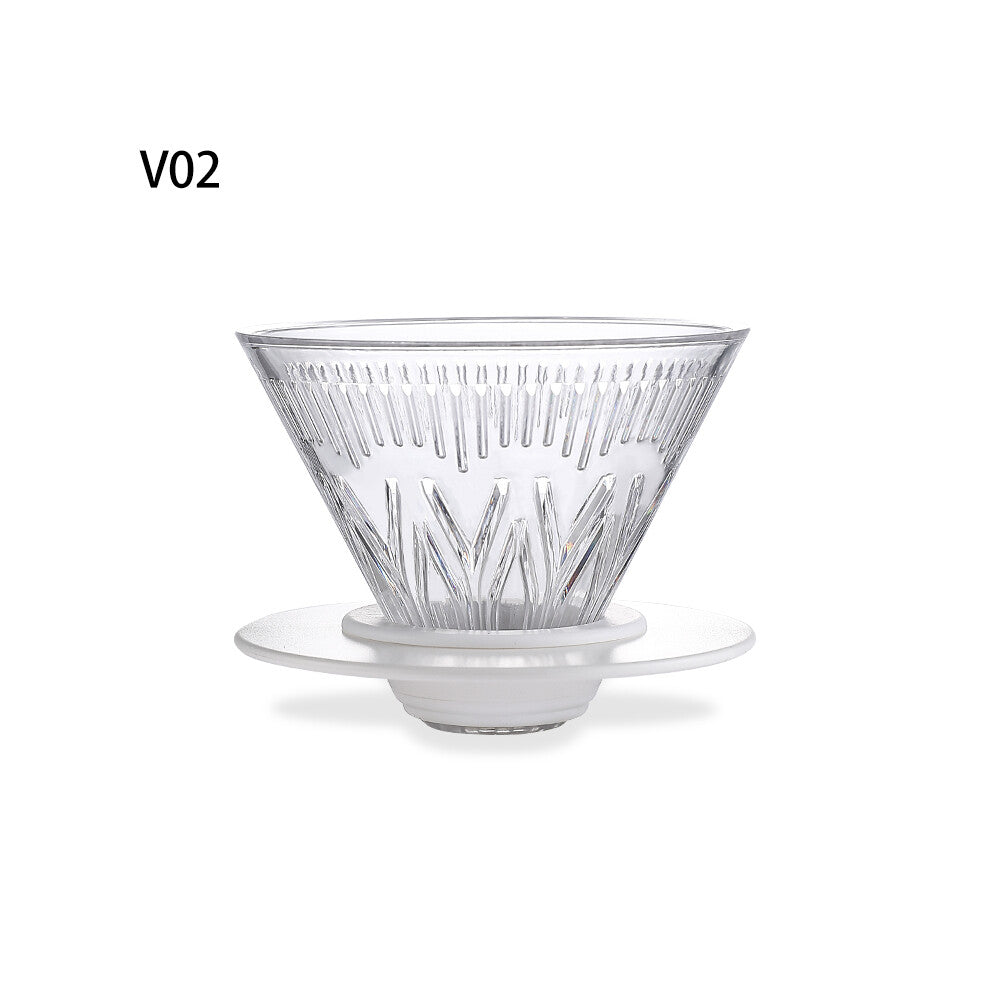 (V02 white) YRP Coffee filters dripper pour over V01 V02 coffee maker Conical coffee Tea filter cup hand drip reusable filter