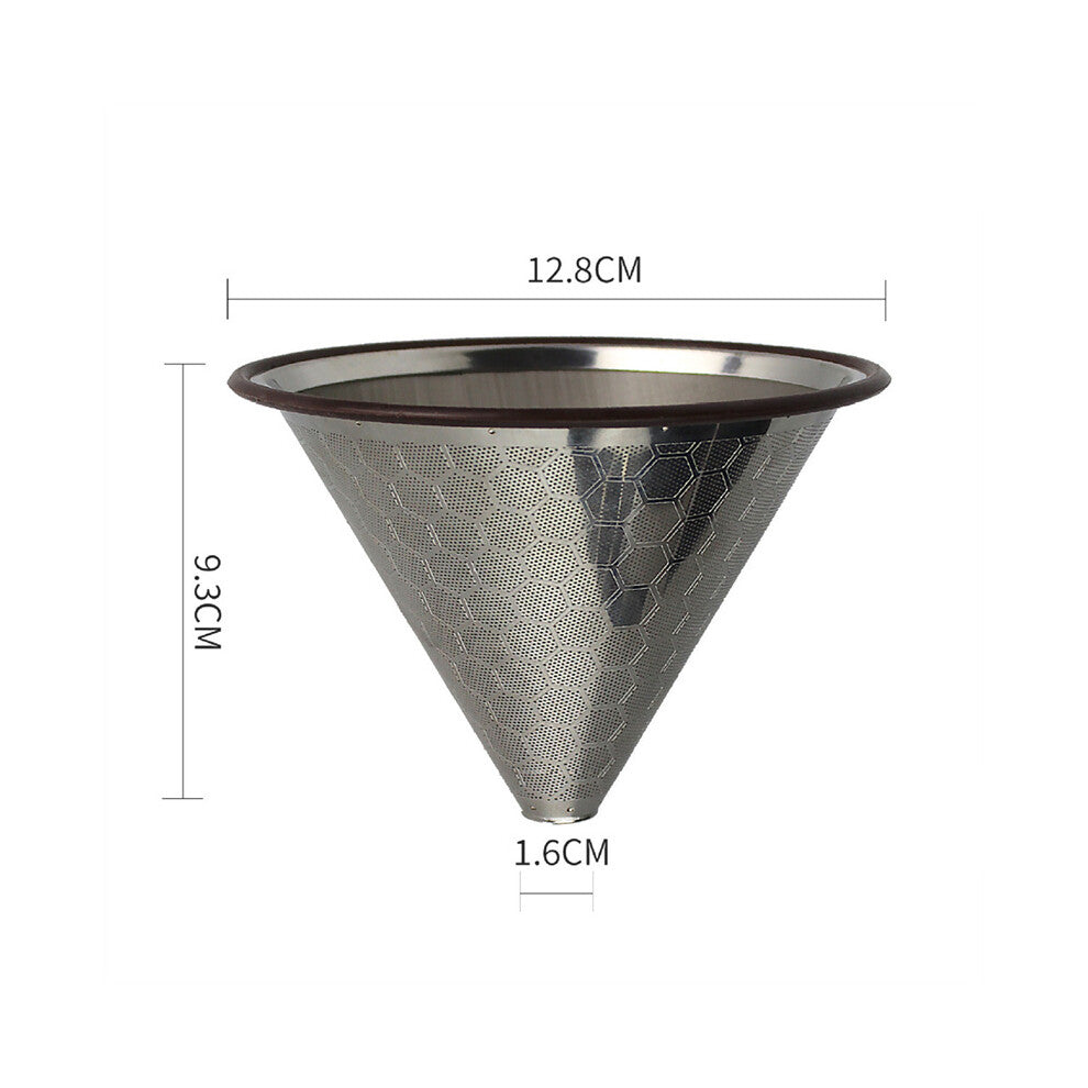 (600 Mesh, 1-3 Cup) NEW 600 Mesh Stainless Steel Coffee Filter 1-3 Cup Drip Coffee Hand Coffee Maker Pour Over Drip Coffee and Tea