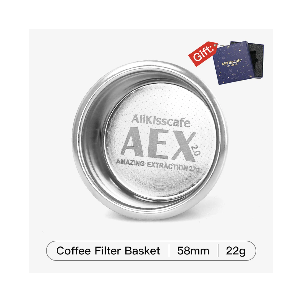 (58mm Basket 22g) Coffee Filter Basket For Espresso Portafilter Espresso Maker Filter Basket Double Layer Home Barista Accessories