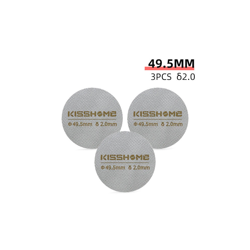 (3pcs 49.5mm 2.0mm) Coffee Puck Screen Reusable Heat Resistant Metal Espresso Filter Mesh For Portafilter Barista Accessories Tools