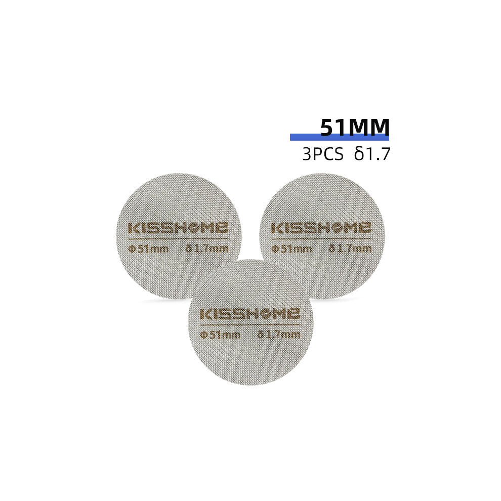 (3pcs 51mm 1.7mm) Coffee Puck Screen Reusable Heat Resistant Metal Espresso Filter Mesh For Portafilter Barista Accessories Tools