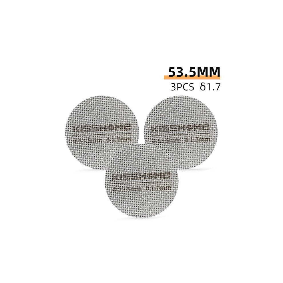 (3pcs 53.5mm 1.7mm) Coffee Puck Screen Reusable Heat Resistant Metal Espresso Filter Mesh For Portafilter Barista Accessories Tools