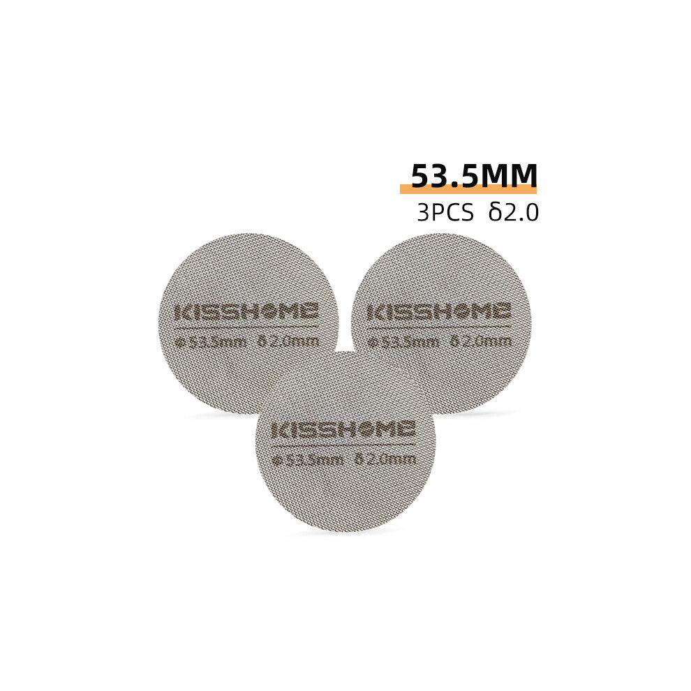 (3pcs 53.5mm 2.0mm) Coffee Puck Screen Reusable Heat Resistant Metal Espresso Filter Mesh For Portafilter Barista Accessories Tools